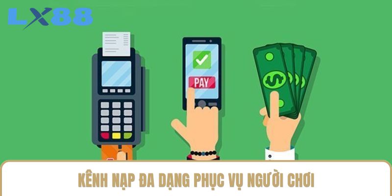 Kênh nạp đa dạng phục vụ người chơi Kênh nạp đa dạng phục vụ người chơi
